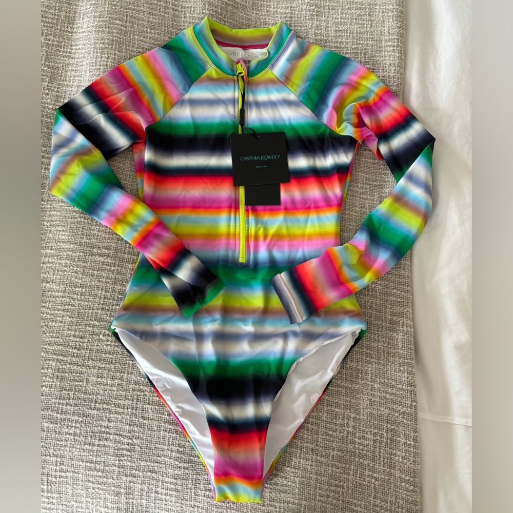 Cynthia Rowley Ombré Stripe Surfsuit